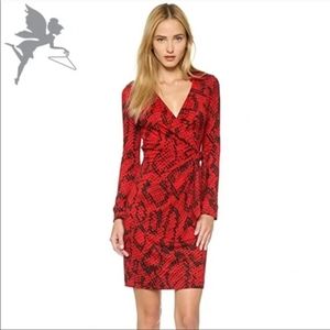 DIANE Von Furstenberg Savannah silk dress faux wrap size 8 like new condition